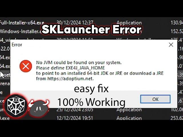 How to fix SKLauncher "No JVM could be found" Error (100% Working)