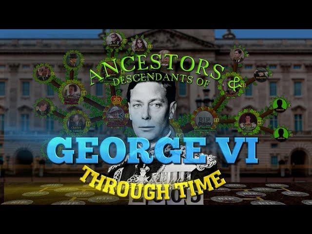 Ancestors & Descendants of George VI Through Time (Animated Family Tree)