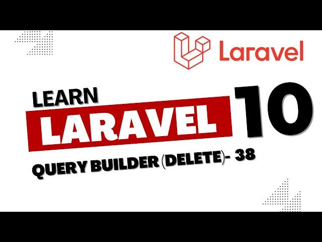 Laravel tutorial in hindi | How to delete data using query builder in Laravel #laravel