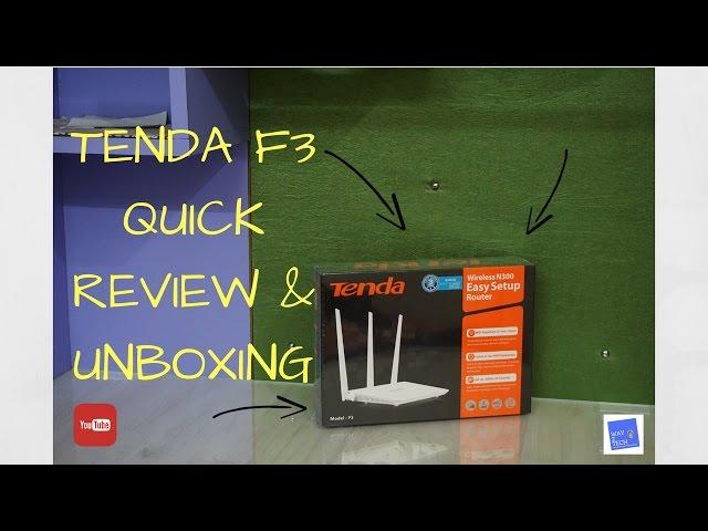 Tenda F3 300Mbps Router | Quick Review & Unboxing