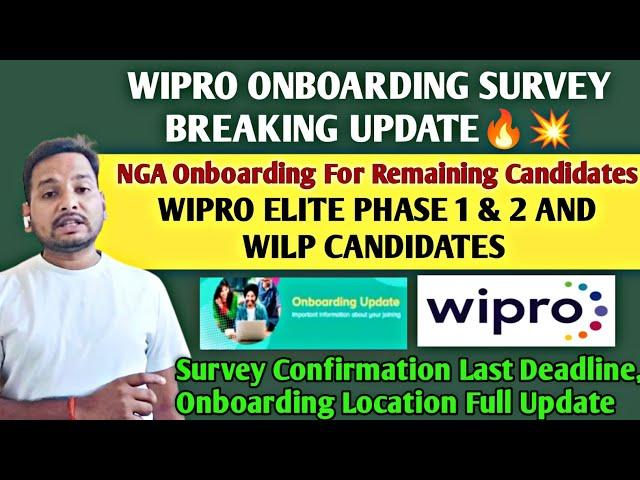 Wipro Breaking Good News, Onboarding For Kochi Location Update || Survey Mail || Onboarding Update