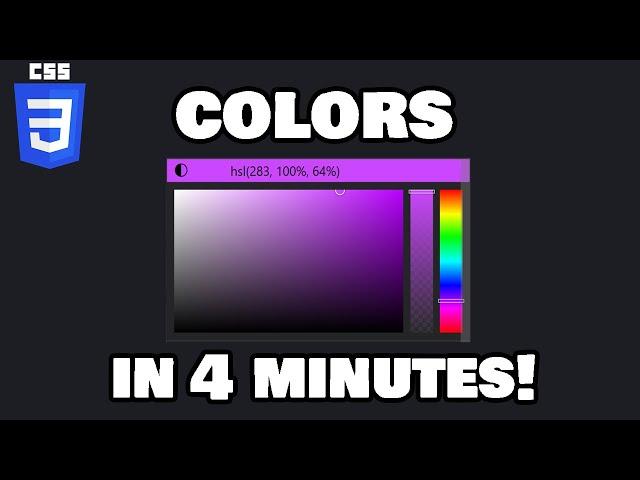 Learn CSS colors in 4 minutes! ️