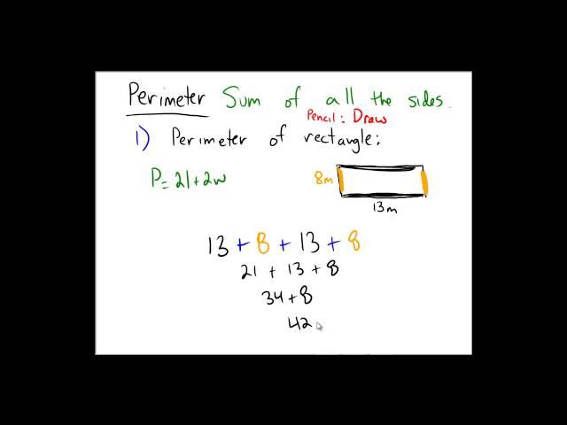 Perimeters of rectangles