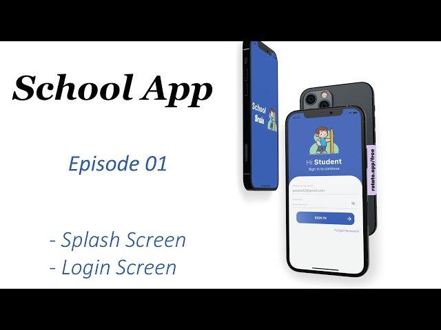 Splash Screen - Login Screen -  School App - Student App - Episode 01  - Flutter UI - Speed Code