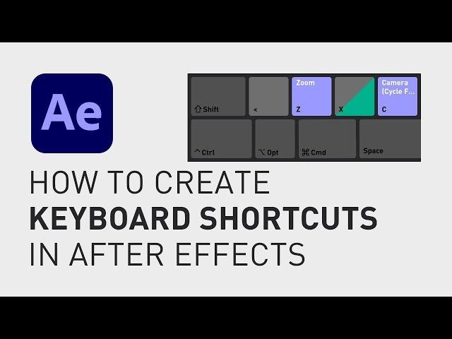 How to create keyboard shortcuts in After Effects