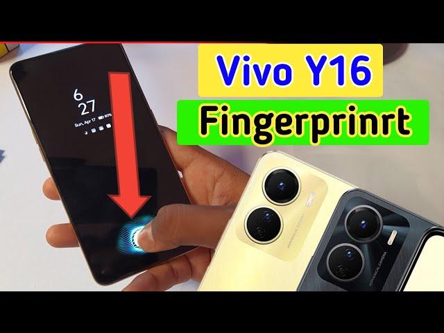 Vivo y16 display fingerprint setting/Vivo y16 fingerprint screen lock/fingerprint sensor