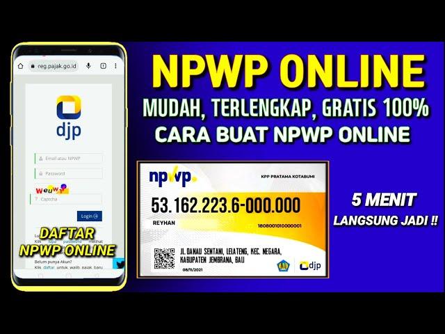 CARA BUAT NPWP ONLINE LEWAT HP TERLENGKAP