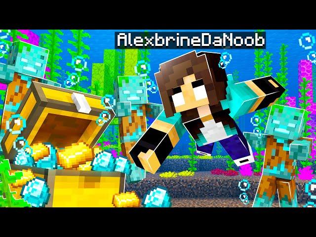 noob Girl discovers SECRET Buried Treasure in Minecraft!