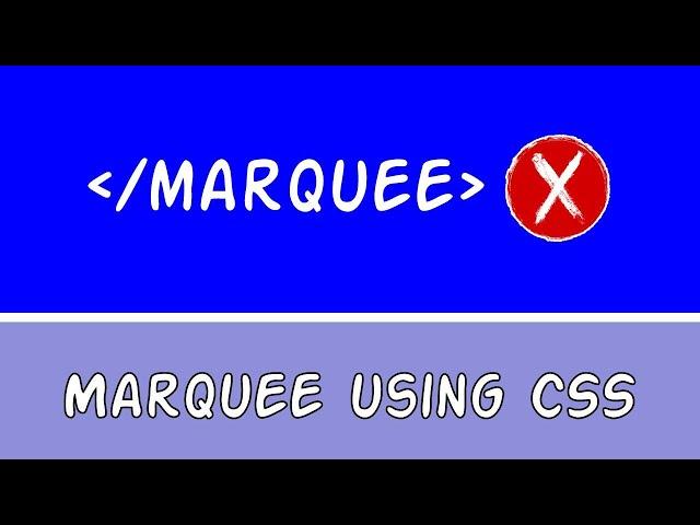 Create Marquee in webpage using CSS