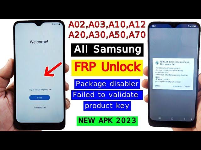 All Samsung A02,A03,A12,A20,A10,A30 Frp Bypass | Google Account Bypass | Package Disabler Not Work