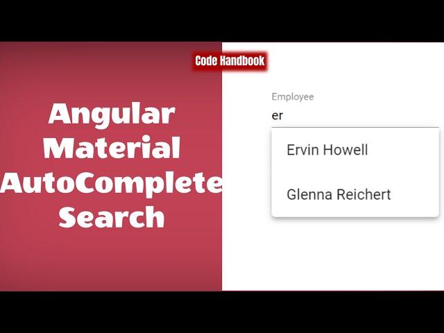Angular AutoComplete Search Example | DebouceTime | With Source Code