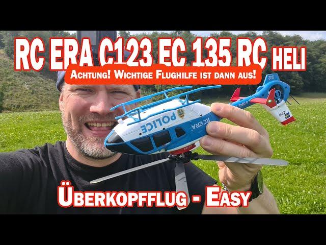 Denn RC ERA C123 RC Helikopter einfach auf den Rücken drehen!  Achtung eine Flughilfe ist aus!