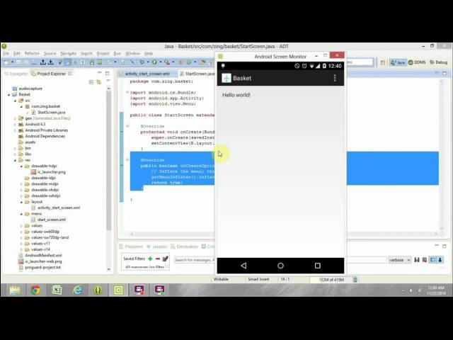 menu tutorial | options menu in android using menuinflater