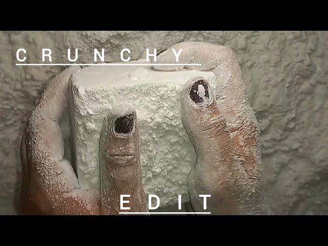 120 quick video◻ONE FRESH CHALK BLOCK CRUSHING ◻PLAIN CHALK CRUNCHY SOUND ◻