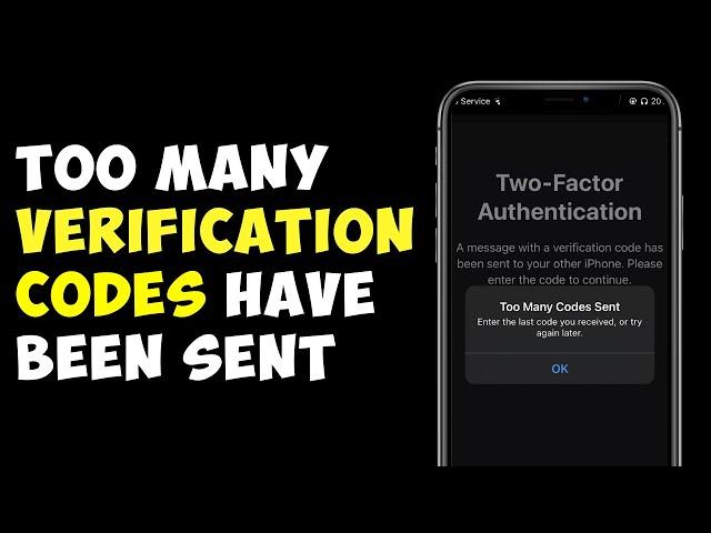 Too Many Verification Codes Have Been Sent to This Number. Try Again Later | Apple ID | iOS17 (2023)