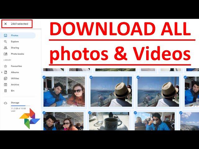 How to DOWNLOAD ALL photos in Google Photos on computer