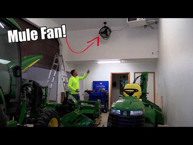 Ceiling Mounted Mule Garage Fan With Remote Control