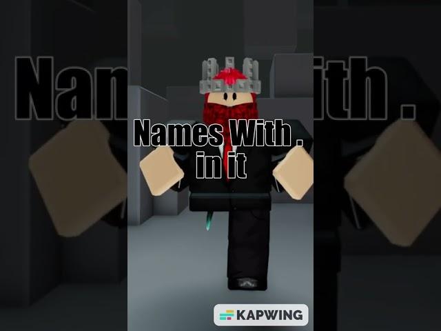 The Rarest User Names On Roblox