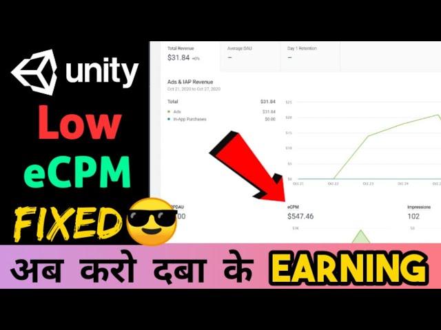 Unity Ads Low eCPM Fixed || Increase Your eCPM || Unity Ads se paise kaise kamaye