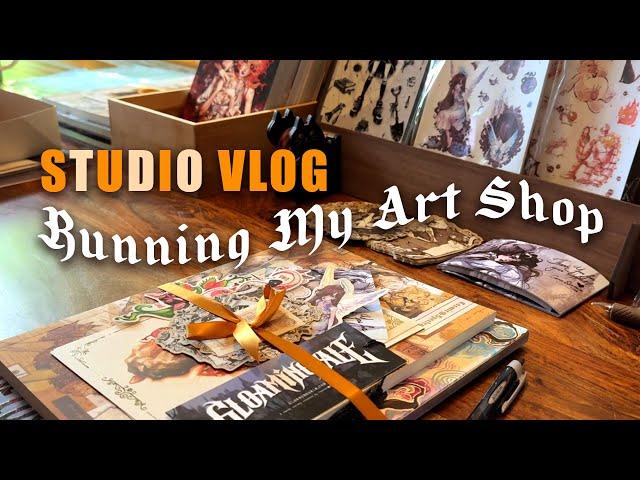  ONE WEEK as a Full Time Independent Artist - Vlog // Artbook shop orders fulfillment