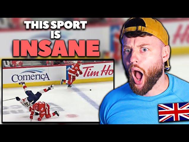 British Guy reacts to NHL BIGGEST HITS OF THE FIRST ROUND 2024..