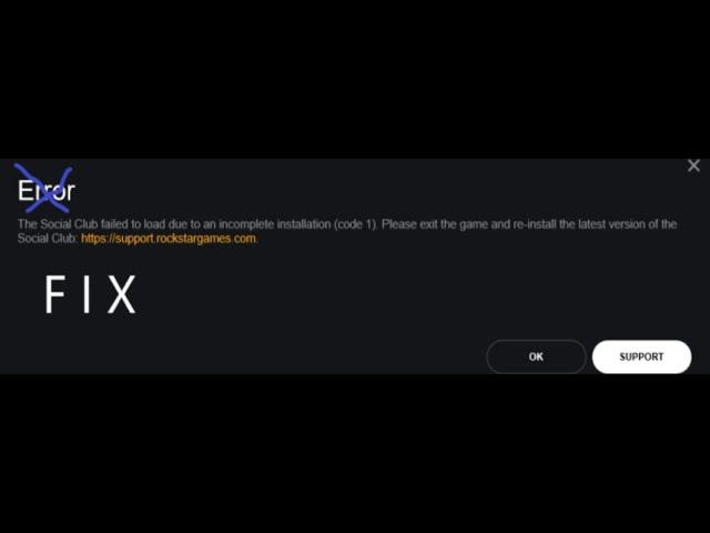 How to fix the error 1 for Rockstar Games