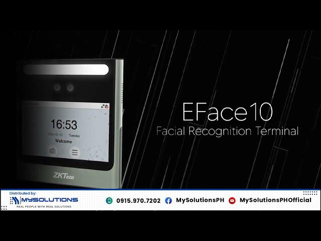 ZKTeco EFace10 Visible Light Facial Recognition | MySolutions Inc.