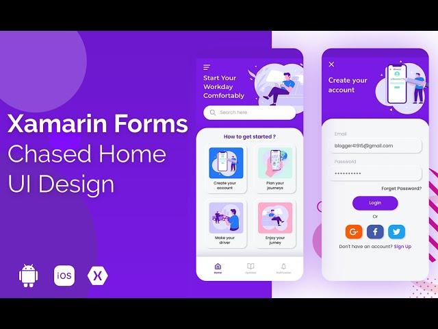 XamDesign Xamarin Forms Chased Home UI Design (GitHub Code)