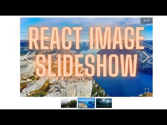 Simple React.js Image Gallery Using NPM Package - tutorial - 'react-image-gallery' NPM package