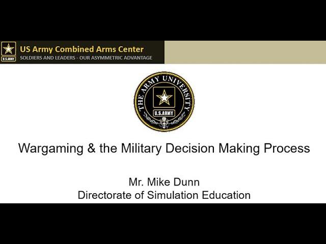 Wargaming & the Military Decision Making Process w/ Mike Dunn