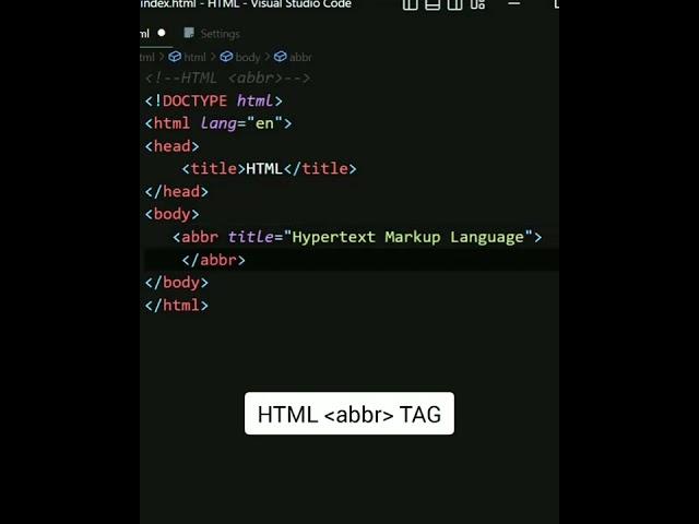 Html abbr tag | HTML #html #coding