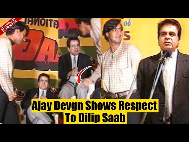 YOUNG Ajay Devgn Touches Dilip Kumar's Feet on Stage Suhaag Silver Jubliee Party | FLASHBACK