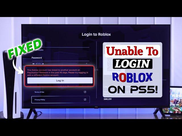 FIX- Can't Login To Roblox on PS5!