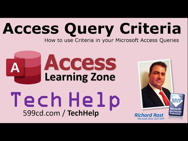 Access Query Criteria: How to use Criteria in your Microsoft Access Queries. Access Queries Criteria