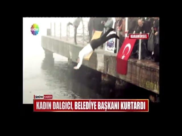 Kadın dalgıcı, Belediye Başkanı kurtardı