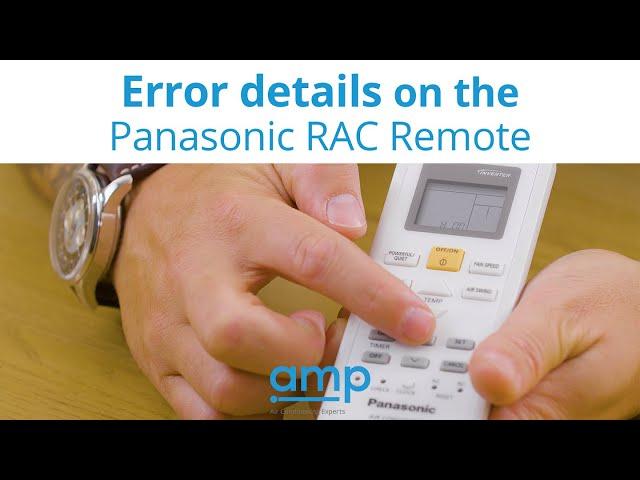 How to check the error details on a Panasonic residential (RAC) air conditioning system