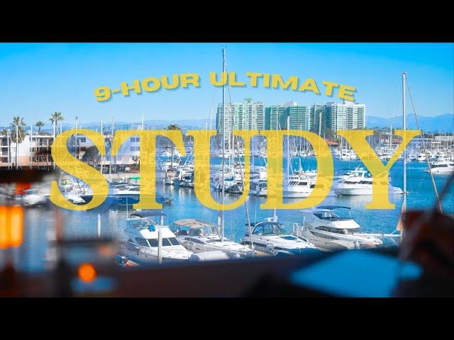  9-Hr Study Magic | Bay View & LoFi Beats  | Conquer Procrastination  Overcome Study Burnout 