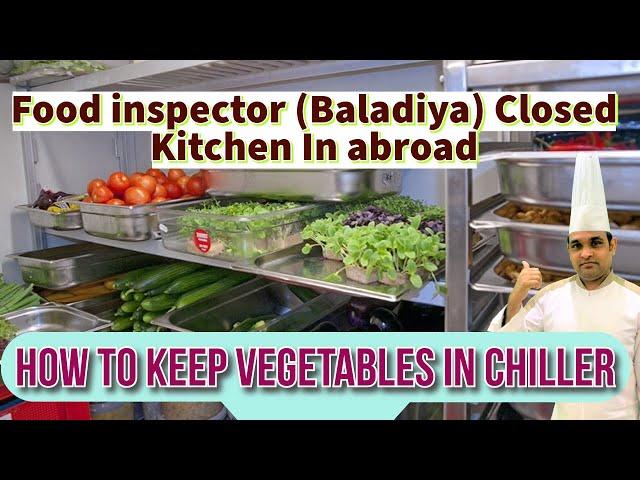 How To Keep Vegetables In Chiller kitchen / Food inspector (Baladiya) Closed Kitchen In abroad