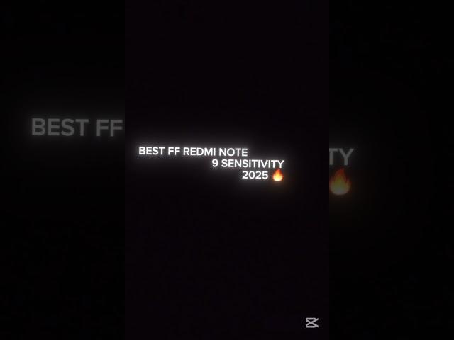 BEST Redmi note 9 sensitivity  #freefire