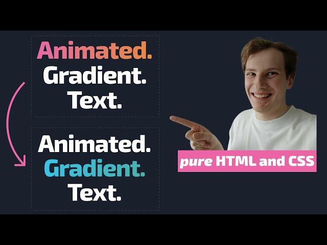 Animated gradient text (pure HTML and CSS)