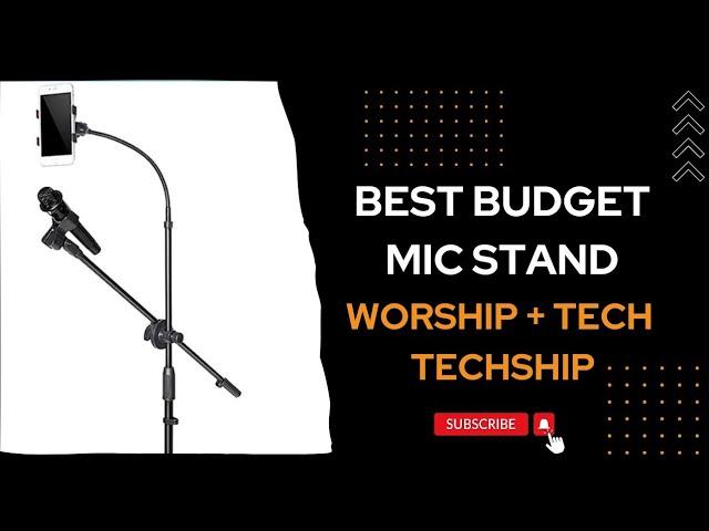 Techtest Heavy Duty Adjustable Dual Mike Stand  for Worship Ft S.O.G TECKSHIP.#