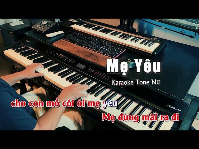 Mẹ Yêu Karaoke Tone Nữ | Phương Uyên | Tuấn Lê Piano