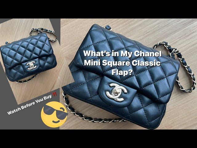 WHAT’S IN MY CHANEL MINI SQUARE FLAP BAG | GIRLGONELUX