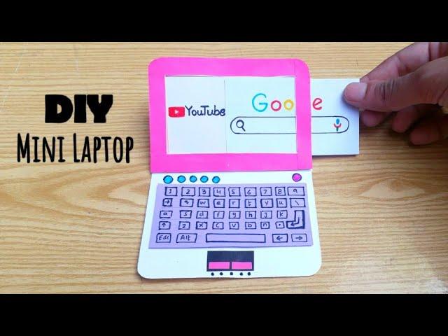 DIY Miniature Paper Laptop | Mini Laptop Making Easy | Cute Doll Laptop Handmade