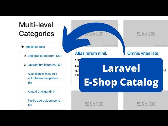 Laravel Demo: Multi-Level Categories E-Shop Catalog