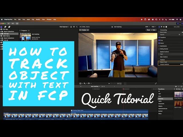 FCP HOW TO: Track Moving Object with Text - Final Cut Pro X