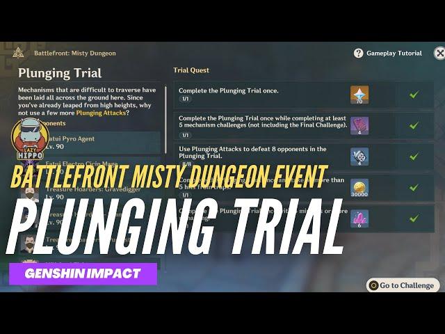 Battefront Misty Dungeon Event : Plunging Trial | Genshin Impact