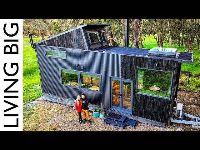 Ultra-Tall Tiny House WIth Pop-Top Roof And Brilliant Home Office!