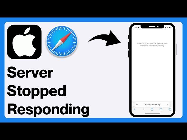 Fixed: Safari couldn't open the page because the server stopped responding