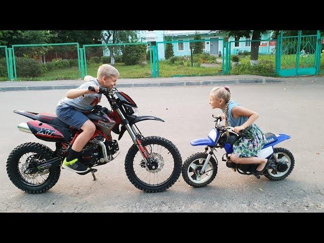 Подарили Топовый Pitbike детский Питбайк ПОДАРИЛИ школьнику питбайк